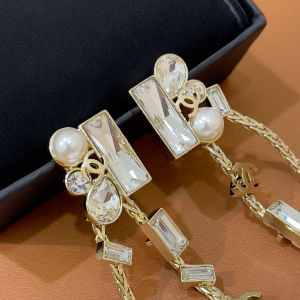 Chanel CC Diamond Tassel Earrings