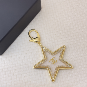 Chanel CC Logo Star Key Rings Gold