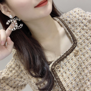 Chanel CC Pearls Earrings