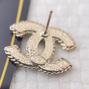 Chanel Black CC Logo Stud Earrings