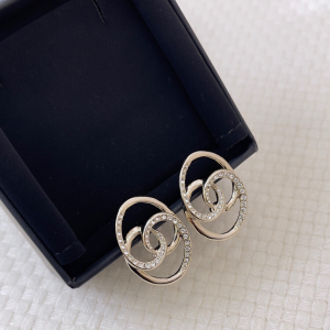 Chanel CC Logo Oval Earrings
