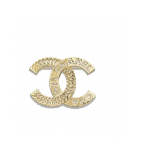 Chanel Gold CC Logo Brooch