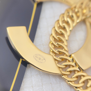 Chanel Gold CC Logo Brooch