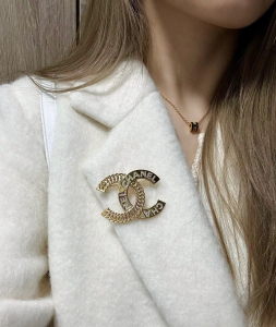 Chanel Gold CC Logo Brooch