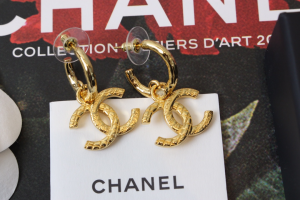 Chanel Gold CC Logo Earrings
