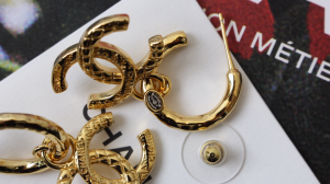 Chanel Gold CC Logo Earrings
