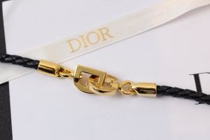 Dior CD Lock Bracelet Black Calfskin