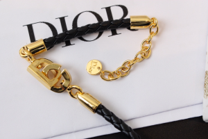 Dior CD Lock Bracelet Black Calfskin