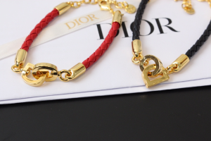 Dior CD Lock Bracelet Red Calfskin