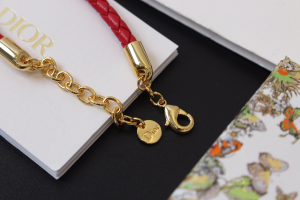 Dior CD Lock Bracelet Red Calfskin