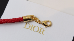 Dior CD Lock Bracelet Red Calfskin