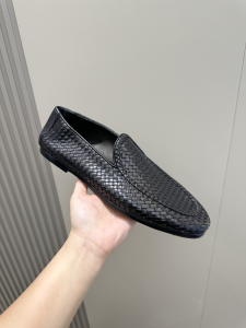 Bottega Veneta Sunday Slipper Driver Flat Black Smooth Lambskin with Allover Intrecciato Bottega Veneta Sunday Slipper Driver Flat Black Smooth Lambskin with Allover Intrecciato