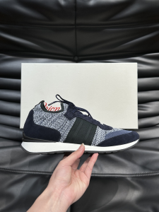 Brioni Grey Blue Knitted Sock Fabric and Suede Sneakers Brioni Grey Blue Knitted Sock Fabric and Suede Sneakers