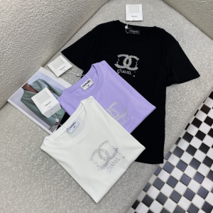 Chanel CC Logo Cotton T Shirt