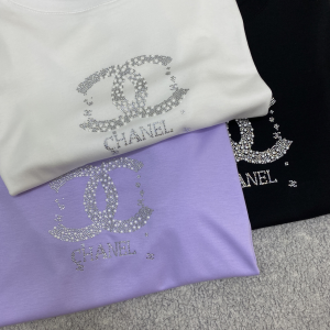 Chanel CC Logo Cotton T Shirt