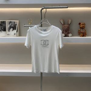 Chanel CC Logo Cotton T Shirt