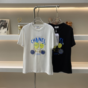 Chanel Logo Print Cotton T Shirt