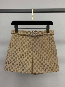 Gucci Beige GG Canvas Shorts