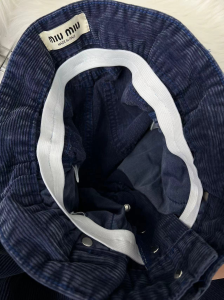 Miu Miu Navy Blue Velvet Pants