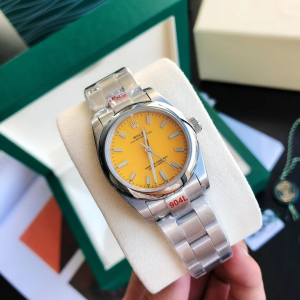 Rolex Oyster Perpetual Yellow Dial Stainless Steel Ladies Watch Rolex Oyster Perpetual Yellow Dial Stainless Steel Ladies Watch