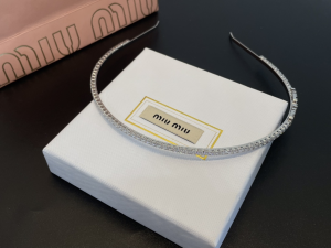 Miu Miu Steel Crystals Metal Headband