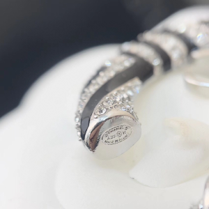 Chanel CC Crystal Hoop Earrings