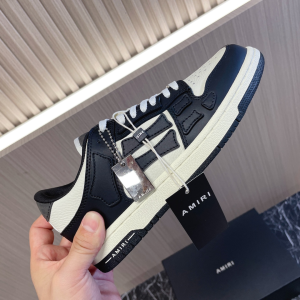 Amiri Skel Top Low Black White Calf Leather Trainers Sneakers Amiri Skel Top Low Black White Calf Leather Trainers Sneakers