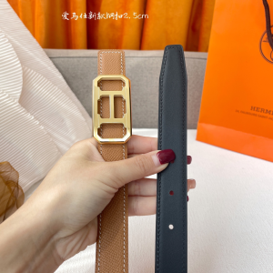 Hermes Brown Leather Belt 25MM