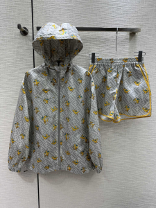 Fendi FF Zucca Hooded Jacket Grey