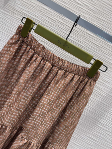 Gucci GG Damier Silk Skirt
