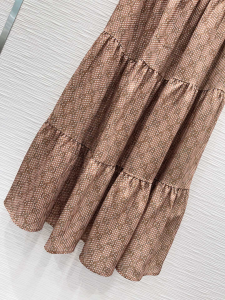 Gucci GG Damier Silk Skirt