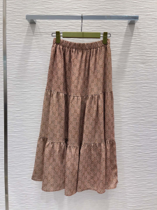 Gucci GG Damier Silk Skirt
