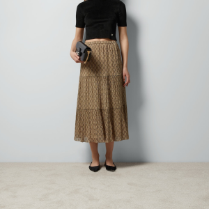 Gucci GG Damier Silk Skirt