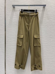 Dior Belted Cargo Pants Khaki Cotton Dior Belted Cargo Pants Khaki Cotton