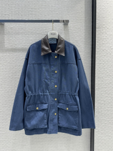 Prada Denim Blue Jacket with Double Pocket Prada Denim Blue Jacket with Double Pocket