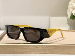 Prada Triangle Logo Tortoise Emerald Eyewear Sunglasses SPR09Z Black Yellow Prada Triangle Logo Tortoise Emerald Eyewear Sunglasses SPR09Z Black Yellow
