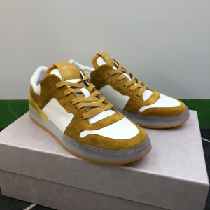 Jimmy Choo Florent Mens Suede and Calf Leather Sneakers White Brown Jimmy Choo Florent Mens Suede and Calf Leather Sneakers White Brown