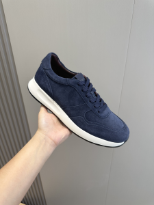 Tods Logo Patch Suede Leather Lace Up Sneakers Blue Tods Logo Patch Suede Leather Lace Up Sneakers Blue