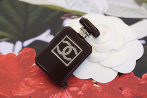 Chanel CC Logo Perfume Resin Brooch