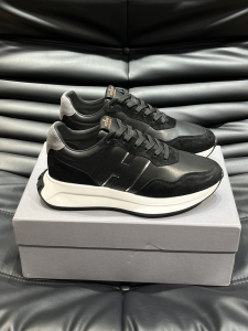 Hogan H601 Black Calfskin and Suede Leather Sneakers Hogan H601 Black Calfskin and Suede Leather Sneakers