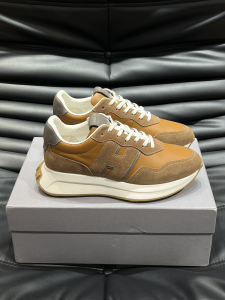 Hogan H601 Brown Calfskin and Suede Leather Sneakers Hogan H601 Brown Calfskin and Suede Leather Sneakers