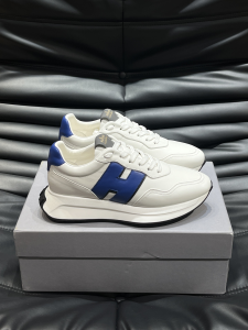 Hogan H601 White Blue Leather Sneakers Hogan H601 White Blue Leather Sneakers