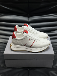 Hogan H601 White Red Leather Sneakers Hogan H601 White Red Leather Sneakers