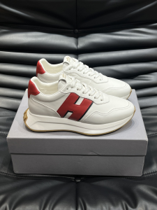 Hogan H601 White Red Leather Sneakers Hogan H601 White Red Leather Sneakers