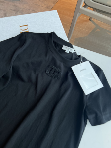 Chanel CC Black Cotton T Shirt