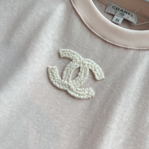 Chanel CC Pink Cotton T Shirt