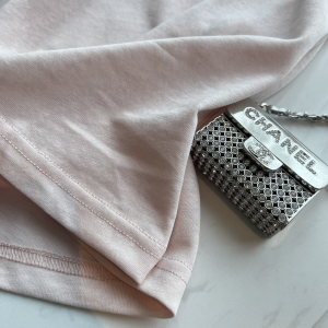 Chanel CC Pink Cotton T Shirt