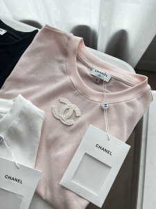 Chanel CC Pink Cotton T Shirt
