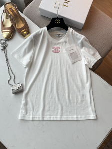 Chanel CC White Cotton T Shirt