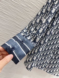 Dior Blue Oblique Cotton Shirt